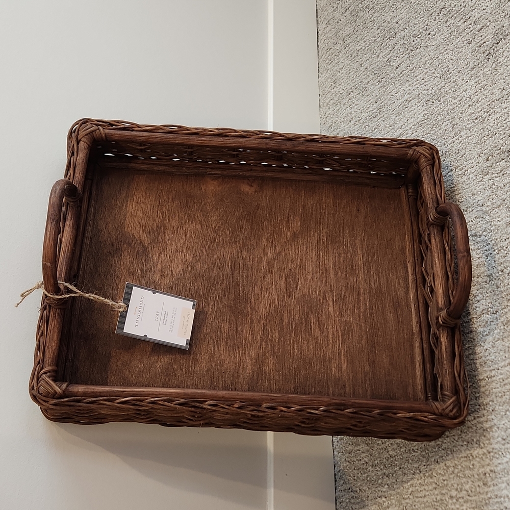 Threshold designed w/ Studio McGee handcrafted 18"L x 14 1/4" W x 5 3/4" H tray